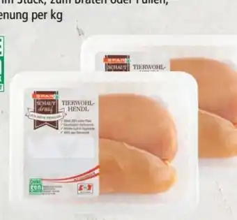 Interspar Spar Schaut drauf Tierwohl-Hendl-Filet Angebot