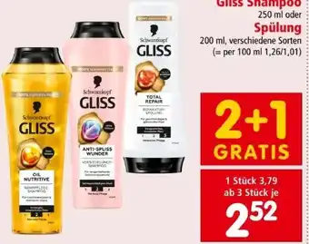 Interspar Schwarzkopf Gliss Kur Shampoo Angebot