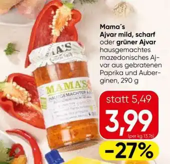 Eurospar Mama's Ajvar mild, scharf oder grüner Ajvar Angebot