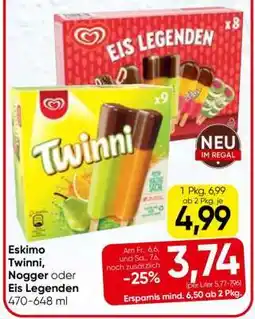 Eurospar Eskimo Twinni, Nogger oder Eis Legenden Angebot
