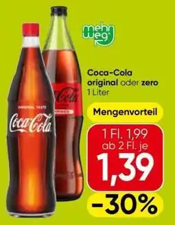 Eurospar Coca-Cola Original oder zero Angebot