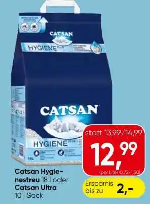 Eurospar Catsan Hygienestreu 18 l oder Catsan Ultra 10 l Sack Angebot