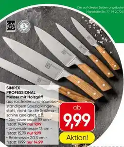 Eurospar SIMPEX PROFESSIONAL Messer mit Holzgriff Angebot