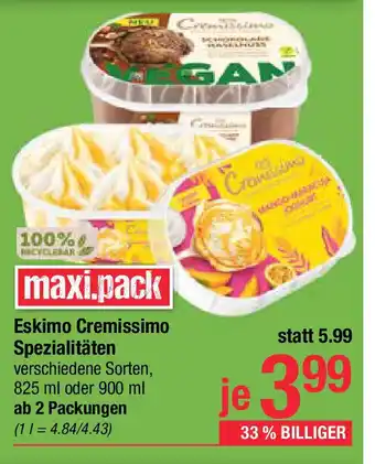 Maximarkt Eskimo cremissimo spezialitäten Angebot