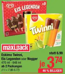 Maximarkt Eskimo twinni, eis legenden oder nogger Angebot