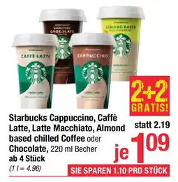 Maximarkt Starbucks cappuccino, caffè latte, latte macchiato, almond Angebot