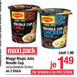 Maximarkt Maggi Magic Asia Noodle Cup verschiedene Sorten Angebot
