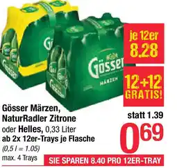 Maximarkt Gösser märzen, naturradler zitrone oder helles Angebot