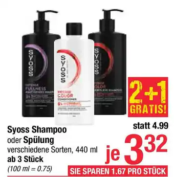 Maximarkt Syoss Shampoo oder Spülung Angebot