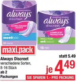 Maximarkt Always Discreet Angebot