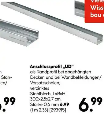 Hellweg Anschlussprofil UD Angebot