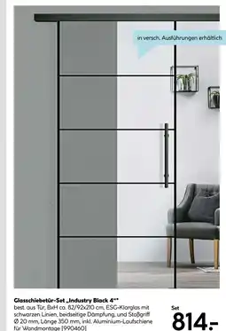Hellweg Glasschiebetür-Sets „Industry Black 4 Angebot