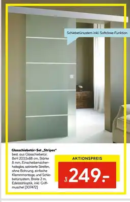 Hellweg Glasschiebetür-Set „Stripes“ Angebot