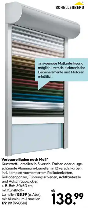 Hellweg Vorbaurollladen nach Maß Angebot