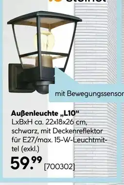 Hellweg Außenleuchte „L10“ Angebot