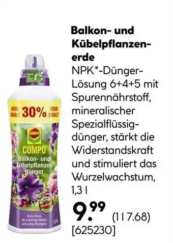Hellweg Balkon- und Kübelpflanzendünger 625230 HELLWEG Angebot
