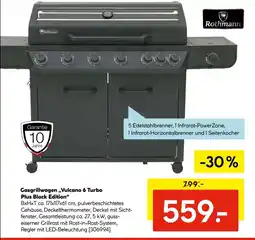 Hellweg Gasgrillwagen „vulcano 6 turbo plus black edition“ Angebot