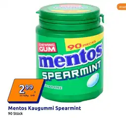 Action Mentos Kaugummi Spearmint Angebot