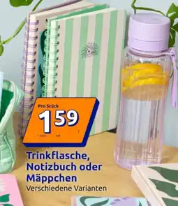 Action Trinkflasche, Notizbuch oder Mäppchen Angebot