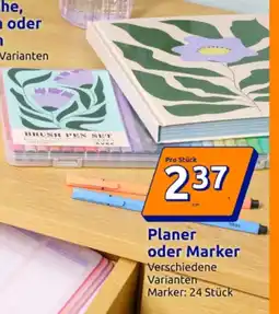 Action Planer oder Marker Angebot