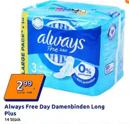 Action Always Free Day Damenbinden Long Plus Angebot