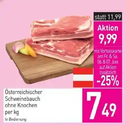 Sutterlüty Österreichischer schweinebauch ohne knochen per kg Angebot