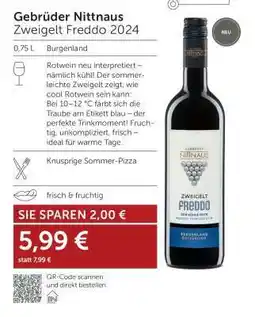 Interspar Gebrüder Nittnaus Zweigelt Freddo 2024 Angebot