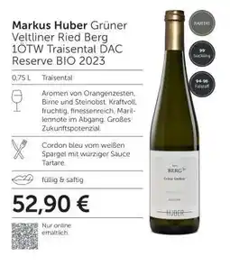 Interspar Markus Huber Grüner Veltliner Ried Berg 1ÖTW Traisental DAC Reserve BIO 2023 Angebot