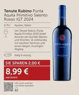 Interspar Tenute Rubino Punta Aquila Primitivo Salento Rosso IGT 2024 Angebot