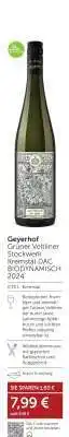 Interspar Geyerhof Grüner Veltliner Stockwerk Kremstal DAC BIODYNAMISCH 2022 Angebot