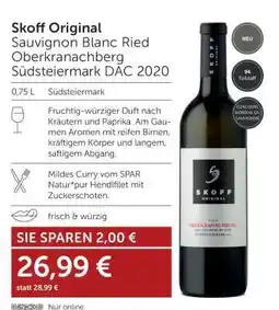 Interspar Skoff Original Sauvignon Blanc Ried Oberkranachberg Südsteiermark DAC 2020 Angebot