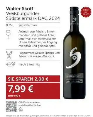 Interspar Walter Skoff Weißburgunder Südsteiermark DAC 2024 Angebot
