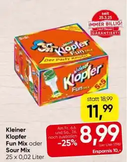 Spar Kleiner Klopfer Fun Mix oder Sour Mix Angebot