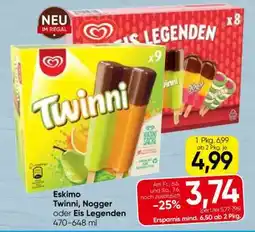 Spar Eskimo Twinni, Nogger oder Eis Legenden Angebot