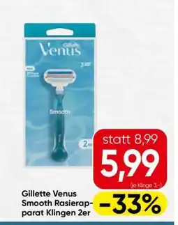 Spar Gillette Venus Smooth Rasierapparat Klingen 2er Angebot