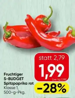 Spar Fruchtiger S-BUDGET Spitzpaprika rot Angebot