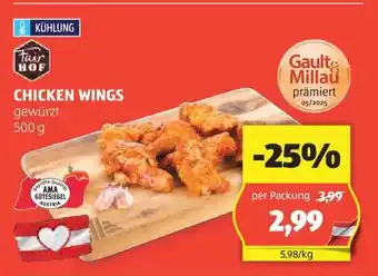 Hofer CHICKEN WINGS gewürzt 500 g Angebot