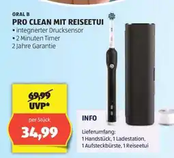 Hofer ORAL B PRO CLEAN MIT REISEETUI Angebot
