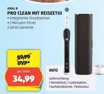Hofer ORAL B PRO CLEAN MIT REISEETUI Angebot