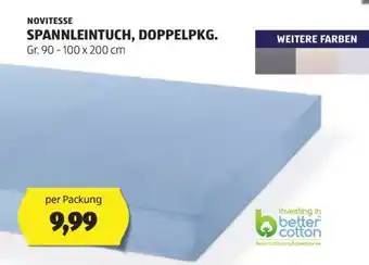 Hofer NOVITESSE SPANNLEINTUCH, DOPPELPKG Angebot