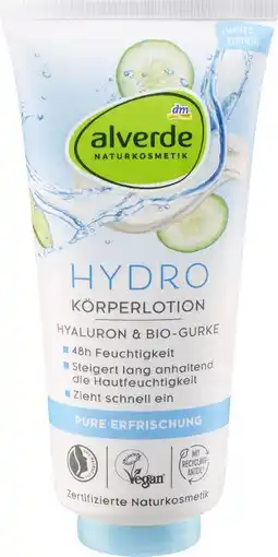dm Alverde Körperlotion Hydro Hyaluron & Bio-Gurke Angebot