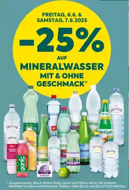Billa Auf mineralwasser mit & ohne geschmack Angebot