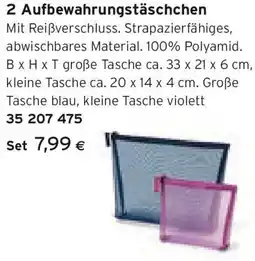 Tchibo Eduscho 2 Aufbewahrungstäschchen Angebot