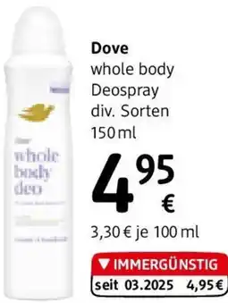 dm Whole body deospray Angebot