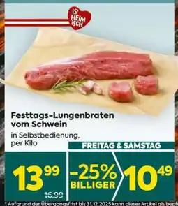 Billa Festtags-Lungenbraten vom Schwein Angebot