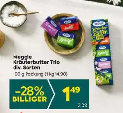 Billa Meggle Kräuterbutter Trio div. Sorten Angebot