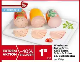 Billa Wiesbauer Feine Extra, Käse Extra, Scharfe Extra od. Gurkerlextra Angebot