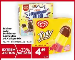 Billa Eskimo Jolly, Schwimmbadhelden od. Calippo Mix Angebot