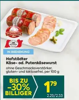Billa Hofstädter Käse- od. Putenkäsewurst Angebot