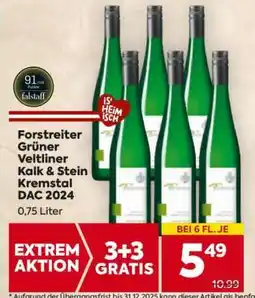 Billa Forstreiter Grüner Veltliner Kalk & Stein Kremstal DAC 2024 Angebot
